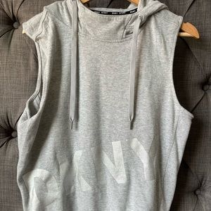 DKNY sleeveless hoodie